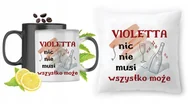 Gadżety dla niej i dla niego - Dla Violetty Zestaw Kubek Magiczny + Poduszka z Nadrukiem ze Zdjęciem - miniaturka - grafika 1