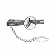 Spinki do mankietów i krawatów - Koń hanowerski Spinka do krawata łańcuszek grafika - miniaturka - grafika 1