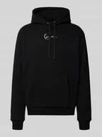 Bluzy męskie - Bluza o kroju regular fit z kapturem i wyhaftowanym logo model ‘Signature’ - miniaturka - grafika 1