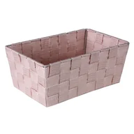Pojemniki łazienkowe - Organizer DOMI 10 x 25 x 15 cm pleciony różowy - miniaturka - grafika 1