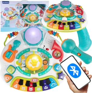 Stolik Interaktywny Edukacyjny Bluetooth Zwierzątka Pianinko Mikrofon - Zabawki interaktywne dla dzieci - miniaturka - grafika 1