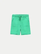 Spodenki damskie - Coccodrillo Szorty sportowe WC4119502DWK Zielony Regular Fit - miniaturka - grafika 1