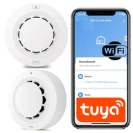 Rejestratory do monitoringu - Czujnik dymu, ognia WIFI Alarm czujka TUYA SMART z syreną bezprzewodowy - miniaturka - grafika 1
