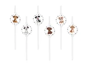 Słomki do napojów - Słomki urodzinowe Pieski - 6 szt. - miniaturka - grafika 1