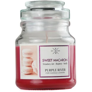 Sojowa świeca zapachowa w szkle Purple River 113 g Makaroniki Sweet Macaron - Świece - miniaturka - grafika 1