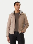 Kurtki męskie - Milestone Kurtka skórzana Rivoli 612205 60785 Beżowy Regular Fit - miniaturka - grafika 1