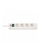 Listwy zasilające - Brennenstuhl 4 gniazda wyłącznik biały 1,5m (1150650124) - miniaturka - grafika 1