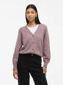 Swetry damskie - Vila Kardigan "Vituli" w kolorze jasnoróżowym - miniaturka - grafika 1