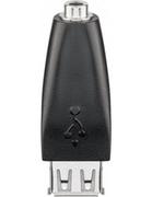 Adaptery i przejściówki - Wentronic Gniazdo USB Adapter  a na gniazdo 3.5 MM, czarny 93982-GB - miniaturka - grafika 1