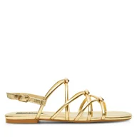 Sandały damskie - Sandały Nine West 123AL1737 Złoty - miniaturka - grafika 1