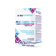 Witaminy i minerały - Allnutrition Allnutrition Magnesium + Ashwagandha + B6 (P-5-P) 100 Kapsułek - miniaturka - grafika 1