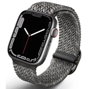Pasek UNIQ Aspen DE do Apple Watch 1/2/3/4/5/6/7/8/9/SE/SE2 (42/44/45mm) Szary - Akcesoria do smartwatchy - miniaturka - grafika 1