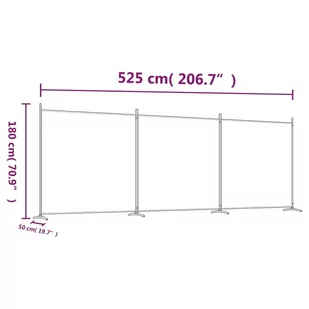 Lumarko Parawan 3-panelowy, antracytowy, 525x180 cm, tkanina! - Parawany - miniaturka - grafika 9