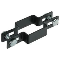 Akcesoria do ogrodzeń - Obejma przelotowa 50x50 mm czarna Polbram - miniaturka - grafika 1