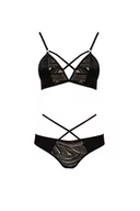 Komplety bielizny - Nocna komplet biustonosz + stringi Casmir Lara bikini black - miniaturka - grafika 1