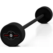 Sztangi - Marbo Sport Sztanga gumowana prosta 30 kg czarny mat - - miniaturka - grafika 1