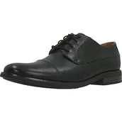 Czapki damskie - Clarks Męska czapka z daszkiem Derbys, Czarny Black Leather, 39.5 EU - miniaturka - grafika 1