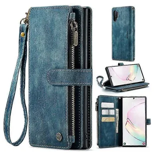 Dla Caseme Samsung Note10 Plus 4G / 5G C30 Series Nowy skórzany futerał w stylu portfela z zamkiem błyskawicznym czerwony Niebieski Samsung Galaxy ... - Portfele - miniaturka - grafika 1