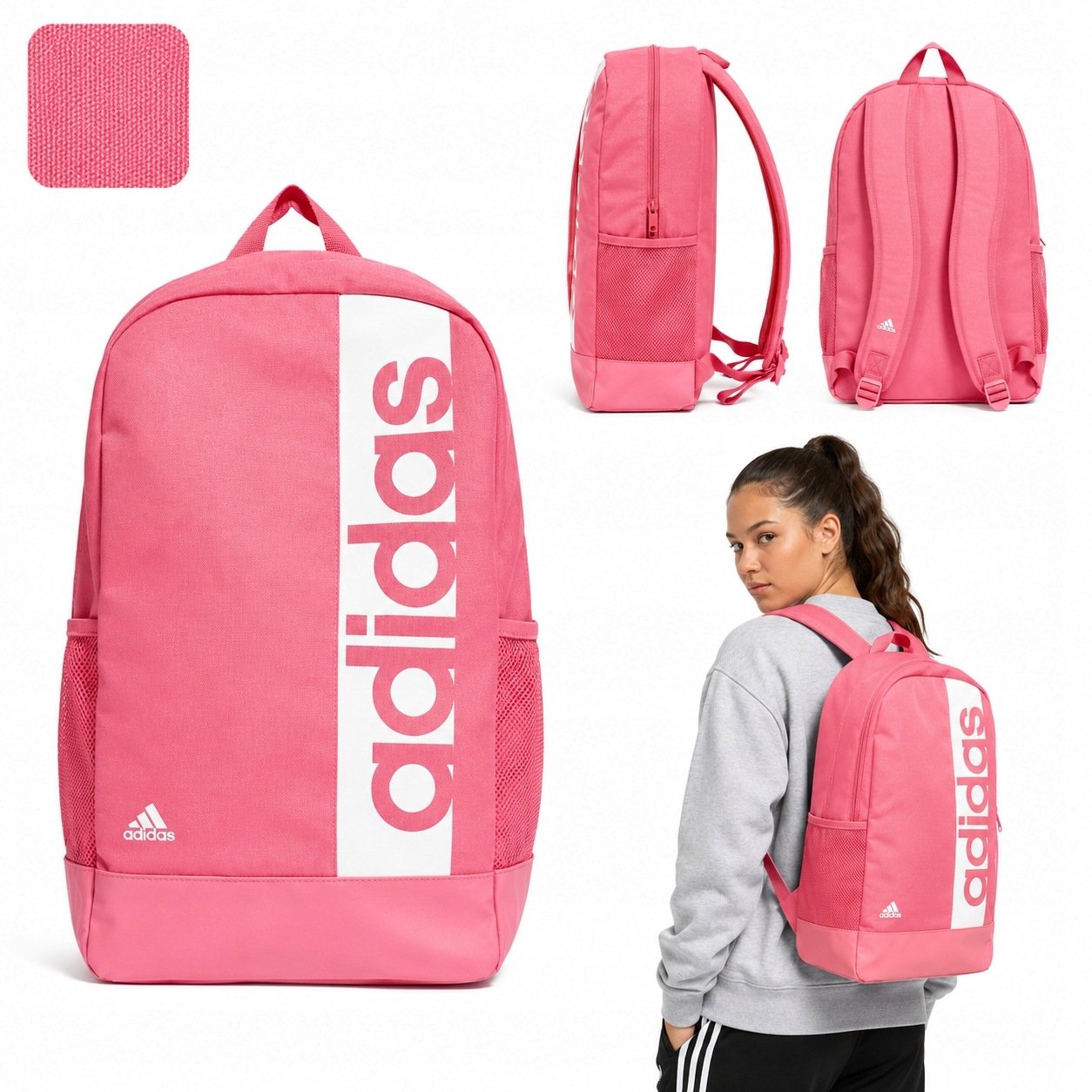 Plecak Szkolny Młodzieżowy Tornister Dla Dziewczynki Różowy 20 L Adidas