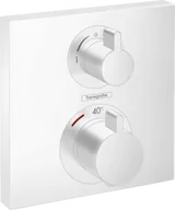 Baterie podtynkowe - Hansgrohe Ecostat Square Bateria wannowo-prysznicowa podtynkowa termostatyczna biały matowy 15714700 - miniaturka - grafika 1