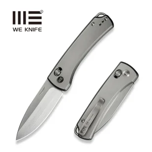 Nóż składany WeKnife Nightblade Gray Titanium, Hand Rubbed Satin CPM 20CV by Dutch Bushcraft Knives (WE22046-2) - Noże - miniaturka - grafika 1