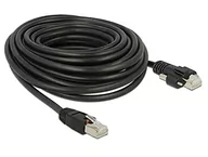 Kable miedziane - Delock Patch cable m Schraube Cat.6 10m black (85672) - miniaturka - grafika 1