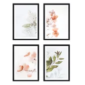 Ramki na zdjęcia - Czarne Ramki Na Zdjęcia Zestaw Ramek Drewnianych - Galeria Ramek Na 4 Zdjęcia - miniaturka - grafika 1