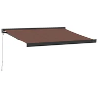 Markizy - vidaXL Ręcznie zwijana markiza, brązowa, 300x250 cm - miniaturka - grafika 1