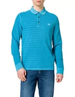Koszule męskie - Camel Active Męska koszula Henley 4093615p04, niebieski (Ocean Blue), M - miniaturka - grafika 1