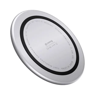 Crong PowerSpot Fast Wireless Charger – Bezprzewodowa ładowarka Qi 15W USB-C (Silver White) - Ładowarki do telefonów - miniaturka - grafika 5