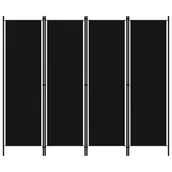 Parawany - Parawan 4-panelowy, czarny, 200 x 180 cm - miniaturka - grafika 1