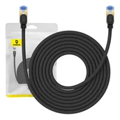 Kable miedziane - Kabel sieciowy w oplocie kat. 7 Baseus Ethernet RJ45, 10Gbps, 8m (czarny) - miniaturka - grafika 1