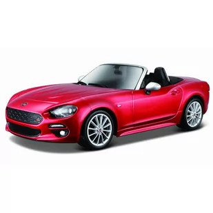 Bburago Fiat 124 Spider Red 1:24 - Samochody i pojazdy dla dzieci - miniaturka - grafika 3
