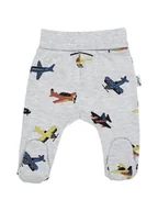 Śpiochy dla niemowląt - Chłopięcy półśpioch bawełniany samoloty szary Nicol - miniaturka - grafika 1