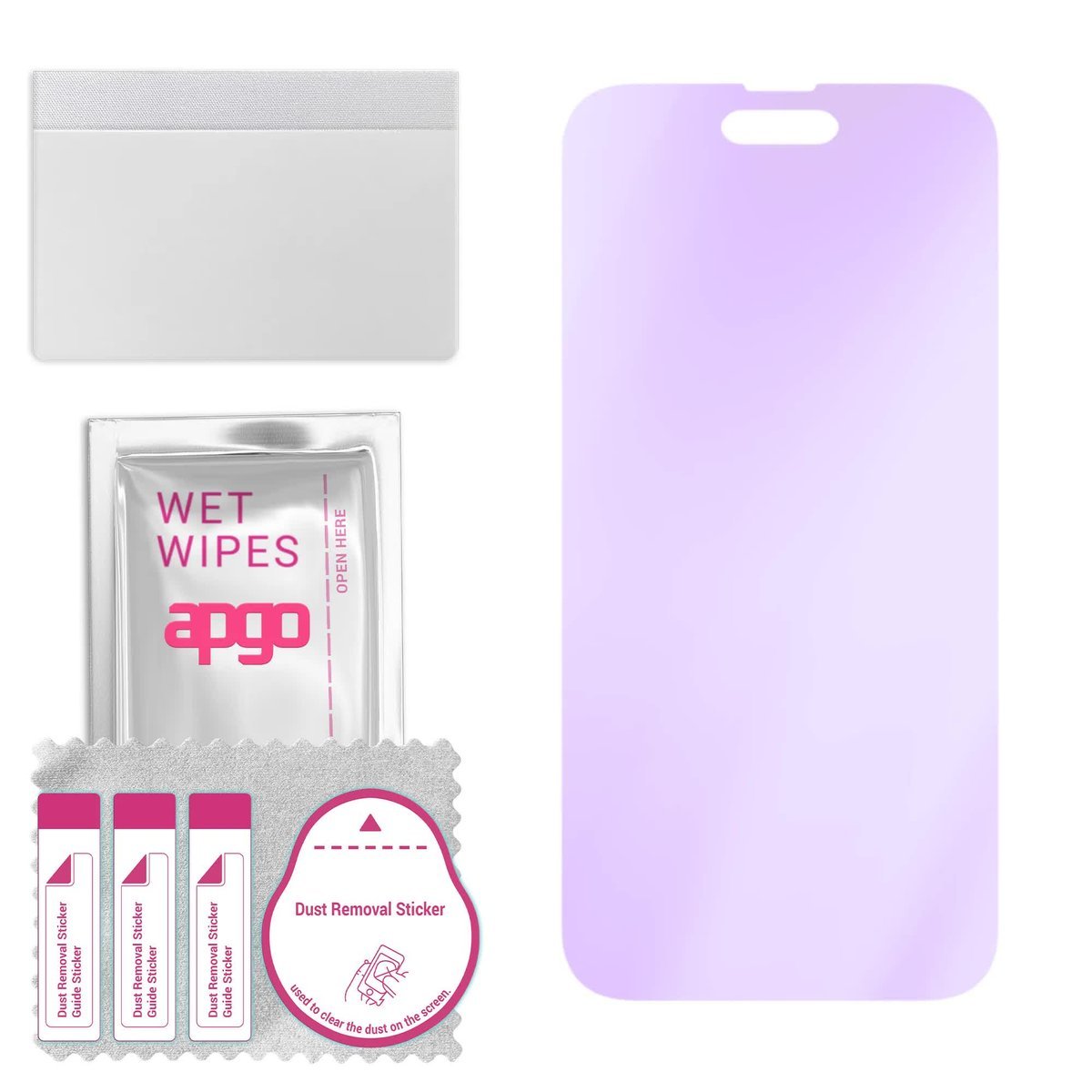 Szkło ochronne na ekran Hybrydowe 9H z filtrem ANTI-BLUE zamiennik hartowanego do Apple iPhone 16 Plus - apgo hybrid ANTI-BLUE Flexible Hybrid...