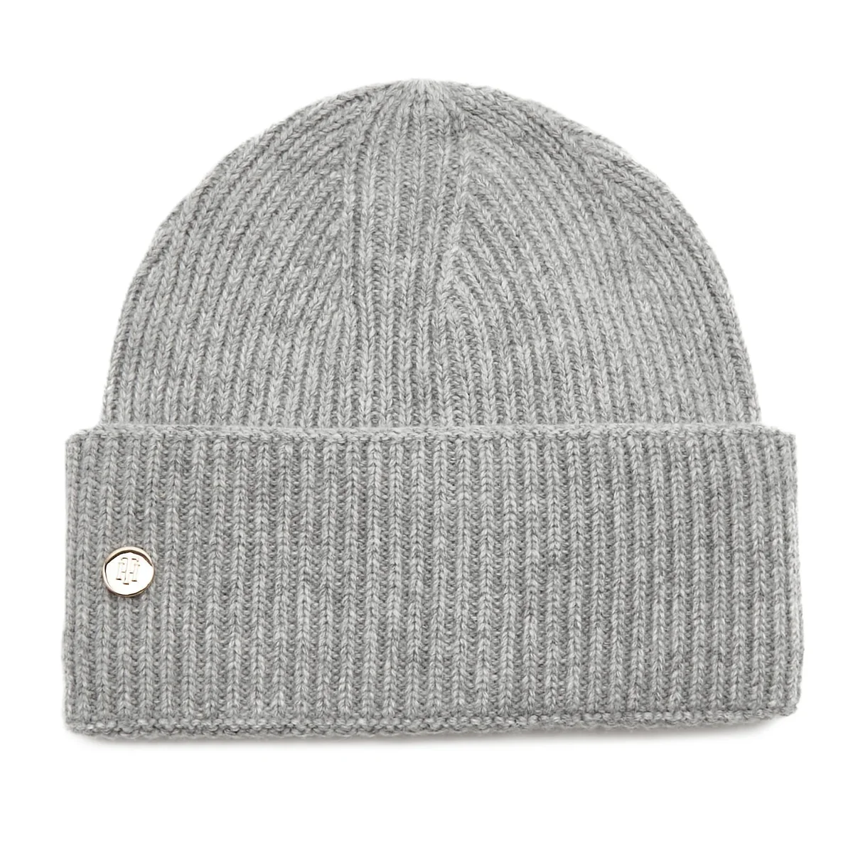 TOMMY HILFIGER CZAPKA ZIMOWA DAMSKA TH ELEVATED BEANIE SZARA