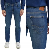 Spodnie męskie - Lee LUKE SLIM Peace Train MOCNO ZWĘŻANE CIEMNE SPODNIE JEANSOWE W33 L34 - miniaturka - grafika 1