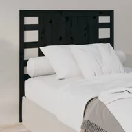 Inne meble do sypialni - Lumarko Wezgłowie łóżka, czarne, 96x4x100 cm, lite drewno sosnowe - miniaturka - grafika 1