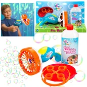 Bańki mydlane - Fru Blu Zestaw Bańki mydlane dla dzieci, miotacz baniek, ręczna maszynka + płyn 500ml - miniaturka - grafika 1