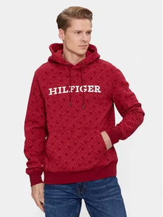 Tommy Hilfiger Bluza Aop Monogram MW0MW32703 Czerwony Regular Fit - Bluzy męskie - miniaturka - grafika 1
