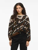 Swetry damskie - Vila Sweter w kolorze brązowym - miniaturka - grafika 1