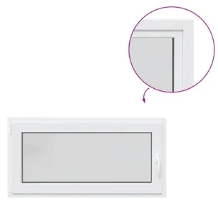 vidaXL Okno piwniczne RISOR 120x60 cm uchylno-rozwierne DIN lewe białe - Tablice i flipcharty - miniaturka - grafika 1