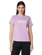 Koszulki i topy damskie - Vans Damska koszulka Drop V Ss Crew-b, Lawenda Zioło, L - miniaturka - grafika 1