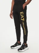 Spodnie sportowe męskie - EA7 Emporio Armani Spodnie dresowe 7M000571 AF13512 MC004 Czarny Regular Fit - miniaturka - grafika 1