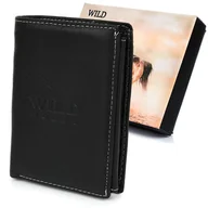 Portfele - Portfel skórzany czarny vintage duży RFiD Wild Horse I43 - miniaturka - grafika 1