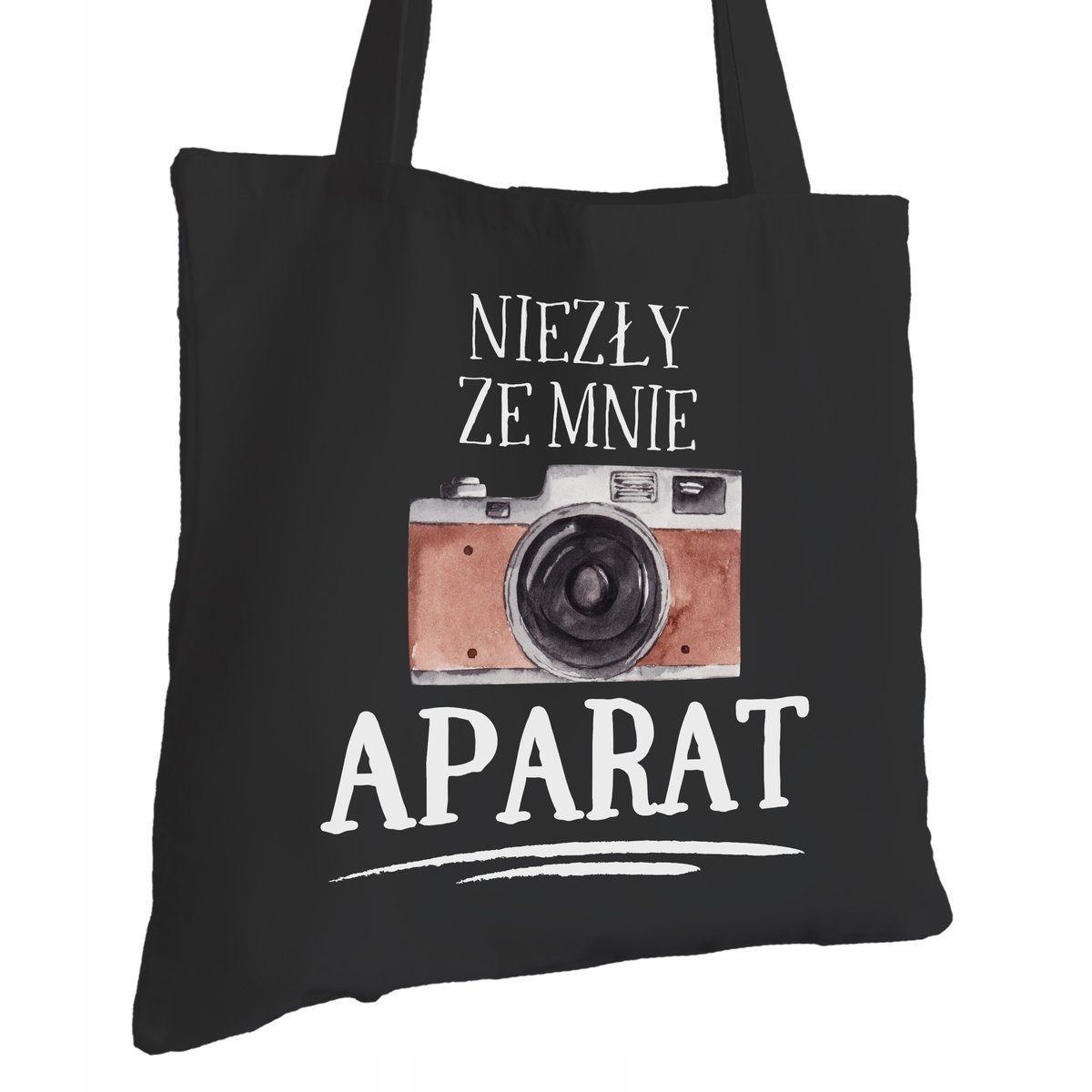 Torba Bawełniana dla Fotografa Czarna Na Prezent ekologiczna Trwały Nadruk