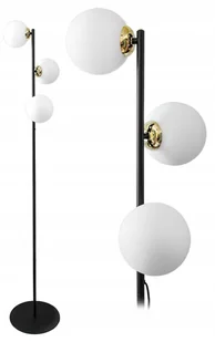 Lampa Podłogowa Szklana Kula Złota Loft 165 CM Led - Lampy stojące - miniaturka - grafika 1
