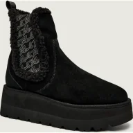 Śniegowce damskie - Karl Lagerfeld Śniegowce SKYLAR shearling zamsz - miniaturka - grafika 1