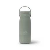 Podgrzewacze butelek i sterylizatory - Nuvita Przenośna butelka 3w1 do podgrzewania wody mleka i posiłku, Szałwiowa Zieleń - miniaturka - grafika 1