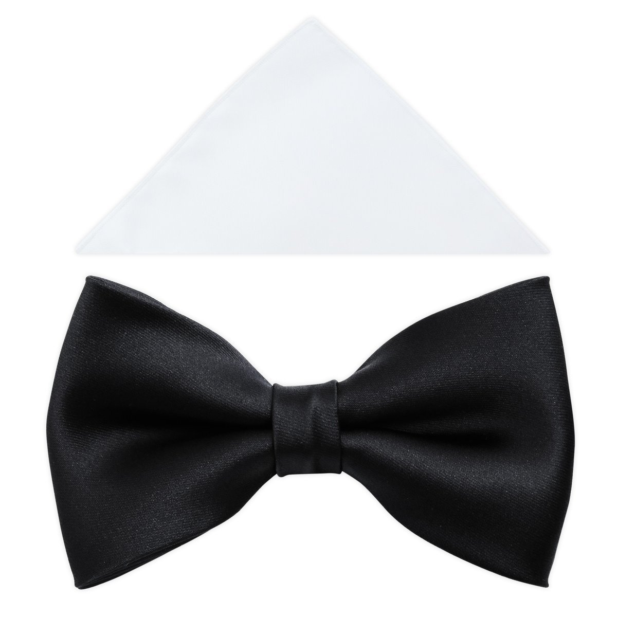 Czarna elegancka mucha męska o delikatnym połysku A8B